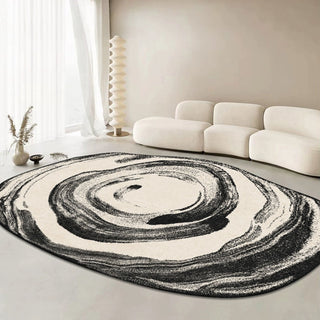 Leicht zu reinigender Teppich Chic Swirl of Serenity Spritzwassergeschützt, haustierfreundlich, moderner Teppich für Wohnzimmer und Schlafzimmer