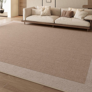 Easy Clean Rug Klassischer Teppich mit zweifarbigem Rand, auslaufsicher, tierfreundlich, minimalistisch, für den Wohnbereich