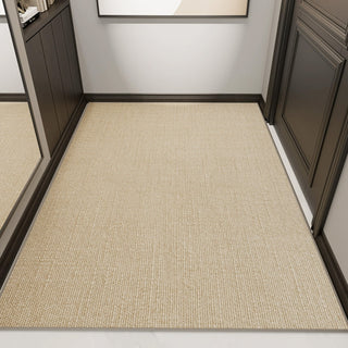 Easy Clean Rug Minimalistische Fußmatte aus natürlicher Jute, strapazierfähig, rutschfest, tierfreundlich, minimalistisch, für den Flur und den Innenbereich