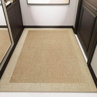 Leicht zu reinigender Teppich mit natürlichem Rand aus Jute, strapazierfähig, rutschfest, tierfreundlich, minimalistisch, für den Flur und den Innenbereich