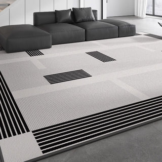 Easy Clean Rug Urban Grid, auslaufsicher, haustierfreundlich, moderner Teppich für den Wohnbereich