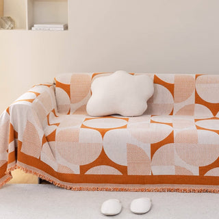 Verspielter Sofabezug mit geometrischem Kreis für einen modernen, lebendigen Wohnzimmer-Look