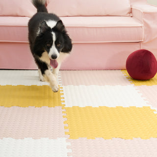 Patchwork-Spielmatte mit Blattmuster