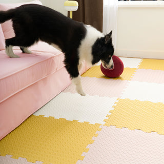 Patchwork-Spielmatte mit Blattmuster