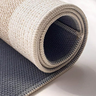 Leicht zu reinigender Teppich mit natürlichem Rand aus Jute, strapazierfähig, rutschfest, tierfreundlich, minimalistisch, für den Flur und den Innenbereich