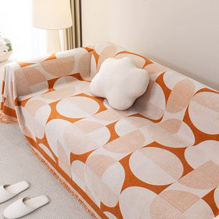Verspielter Sofabezug mit geometrischem Kreis für einen modernen, lebendigen Wohnzimmer-Look
