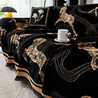 Regal Sofabezug mit Pferdemuster