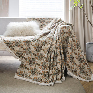 Sofabezug im Vintage-Stil mit Blumen