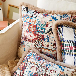 Kissenbezug im Boho-Patchwork-Design