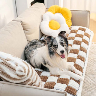 Hundematte für Hunde und Katzen, kariert, quadratisch, groß