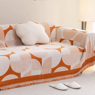 Verspielter Sofabezug mit geometrischem Kreis für einen modernen, lebendigen Wohnzimmer-Look