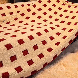 Sofabezug aus Plüsch mit geometrischem quadratischem Design für Komfort und Raffinesse in jedem Wohnzimmer