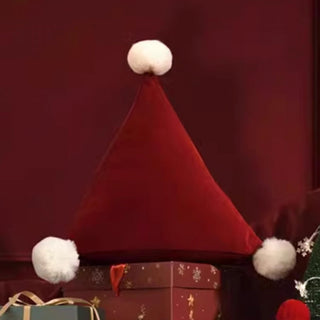 Dreieckiges Kissen mit Weihnachtsmütze