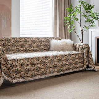 Sofabezug im Vintage-Stil mit Blumen