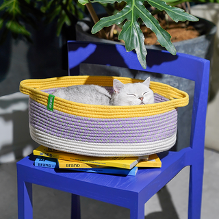 Woven Basket Haustier Bett ZEZE Pets