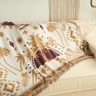 Boho Aztec Decke und Kissenbezug Set