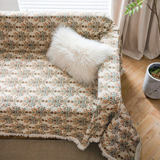Sofabezug im Vintage-Stil mit Blumen