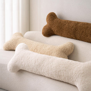 Hundeknochenförmiges Plüschkissen aus weichem, hypoallergenem Stoff, perfekt für Tierliebhaber