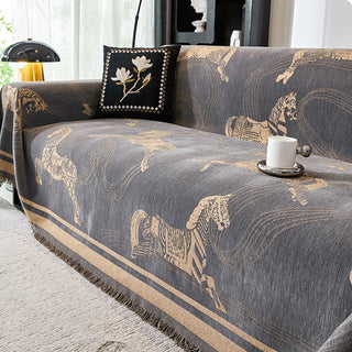 Regal Sofabezug mit Pferdemuster